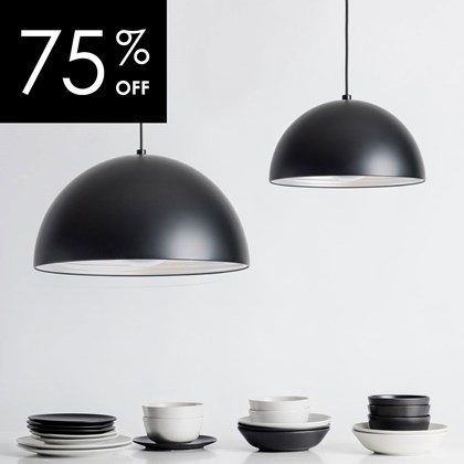 OUTLET Seed Design Dome Matt Black Large Pendant