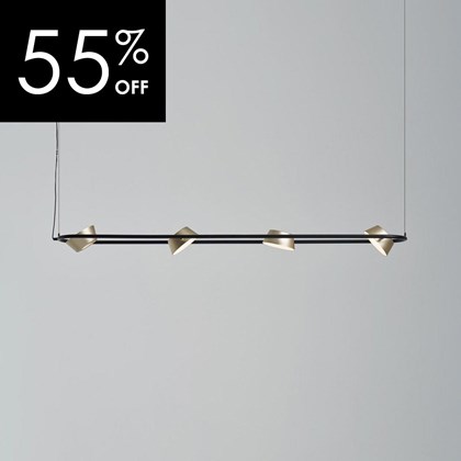 OUTLET Seed Design Olo PL4 Adjustable LED Gold & Black Pendant