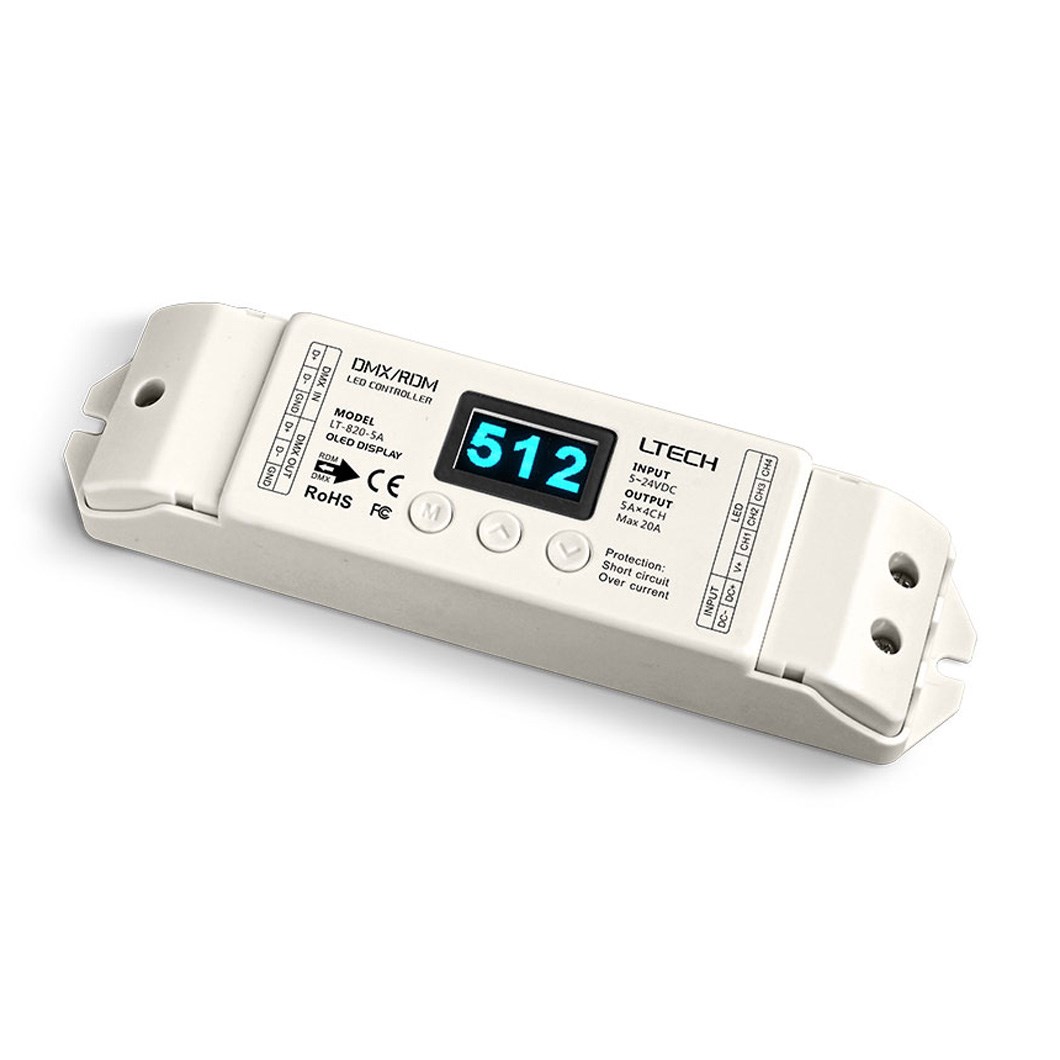 L-Tech DMX to PWM Decoder 4CH (OLED) | Darklight Design | Lighting ...