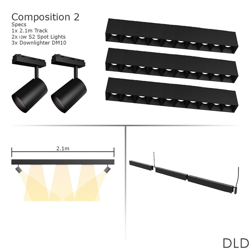 DLD Shadowline Surface Mounted Track System Package| Image:2