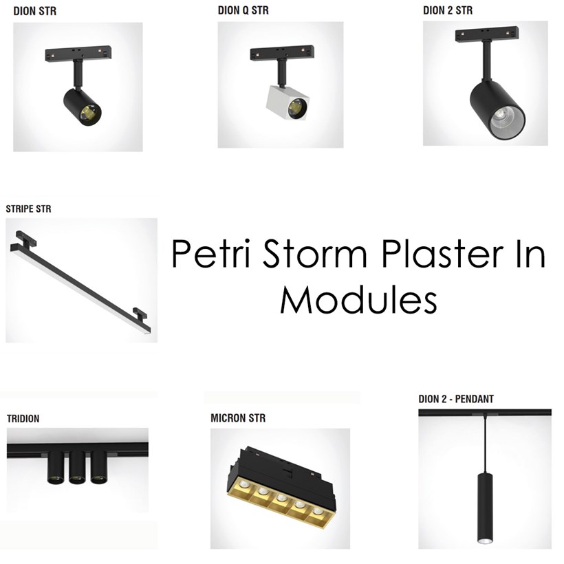 Petri Storm Plaster In 24V Modular Track System| Image:1