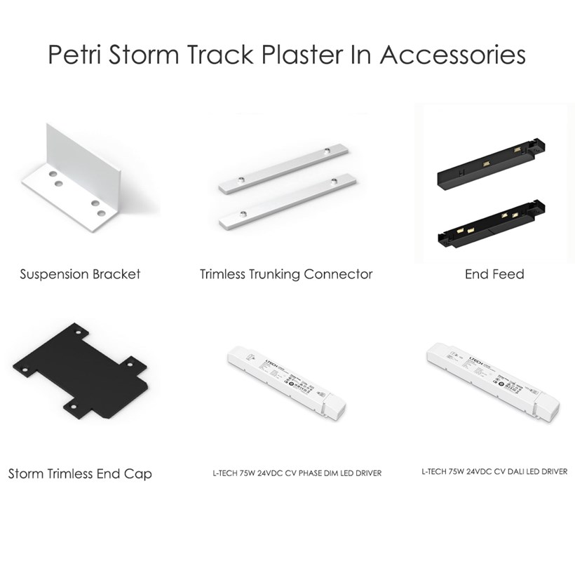 Petri Storm Plaster In 24V Modular Track System| Image:2