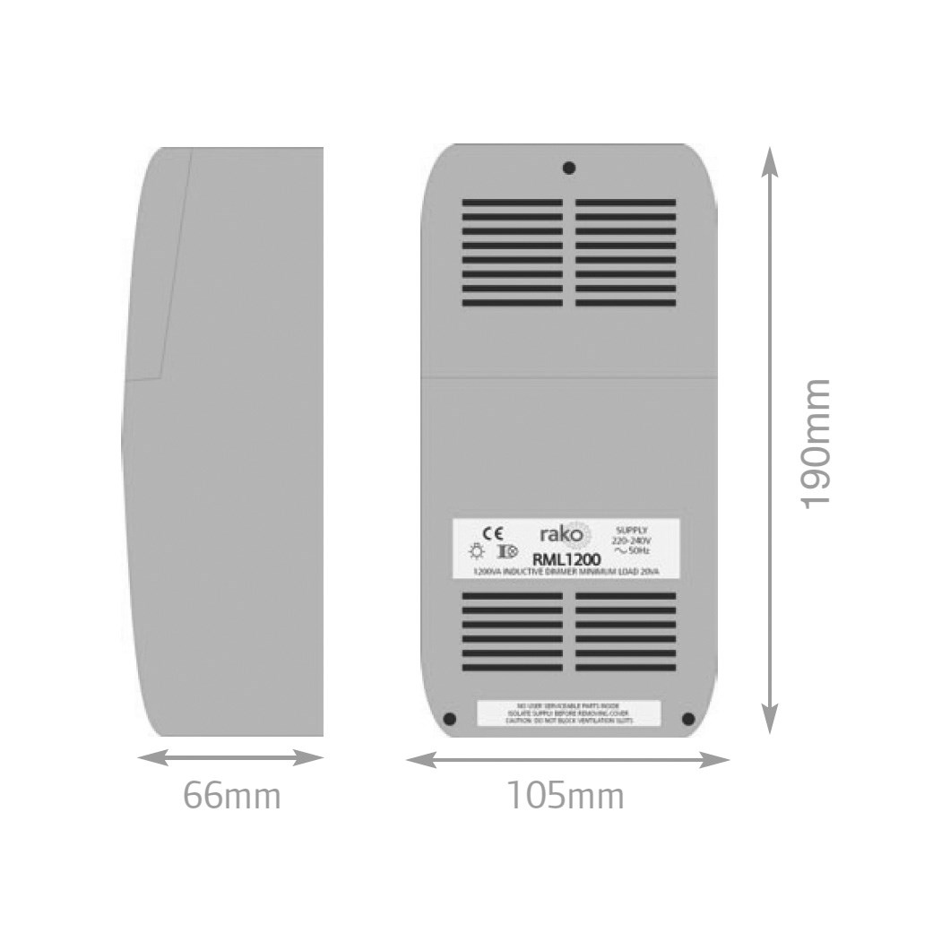 Rako RML-1200 Wireless Inline Leading Edge Dimmer | Darklight Design ...