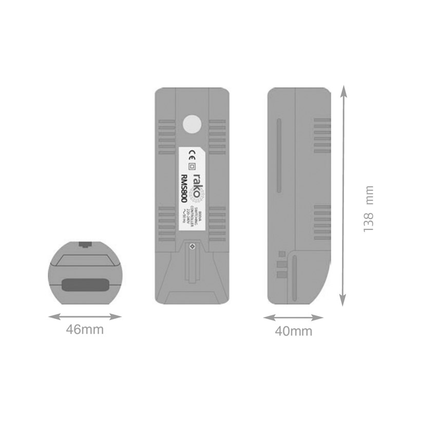Rako RMS-800 Wireless Inline Non-Dimming Switch Module| Image:2