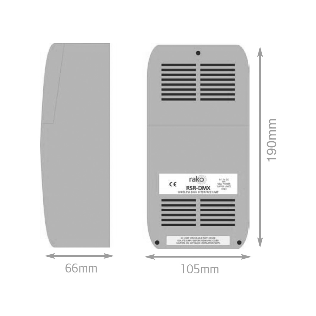 Rako RSRDMX Wireless DMX Interface Controller Darklight Design
