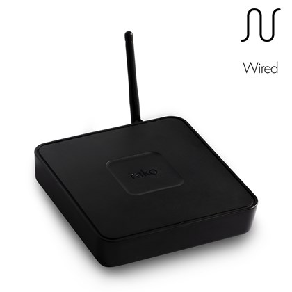 Rako WK Hub network interface with wired icon on white background