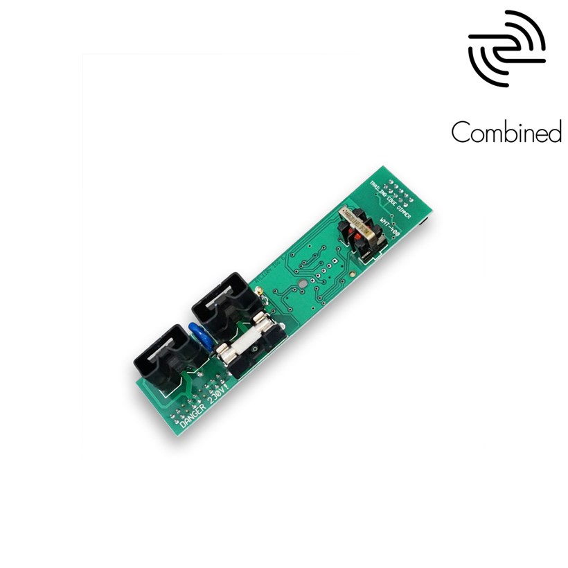 Rako WMT 400 combined Trailing Edge pluggable dimmer card with icon combined wired & wireless