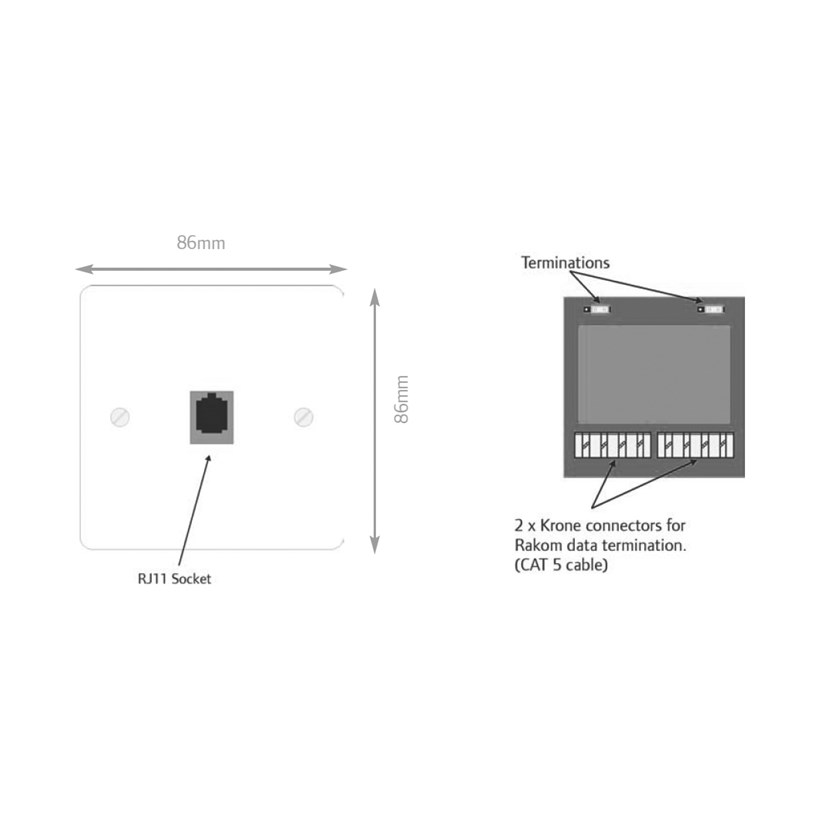 Con Mod Connection Module Rako WP-CON Wired Connection Unit | Darklight Design | Lighting Design ...