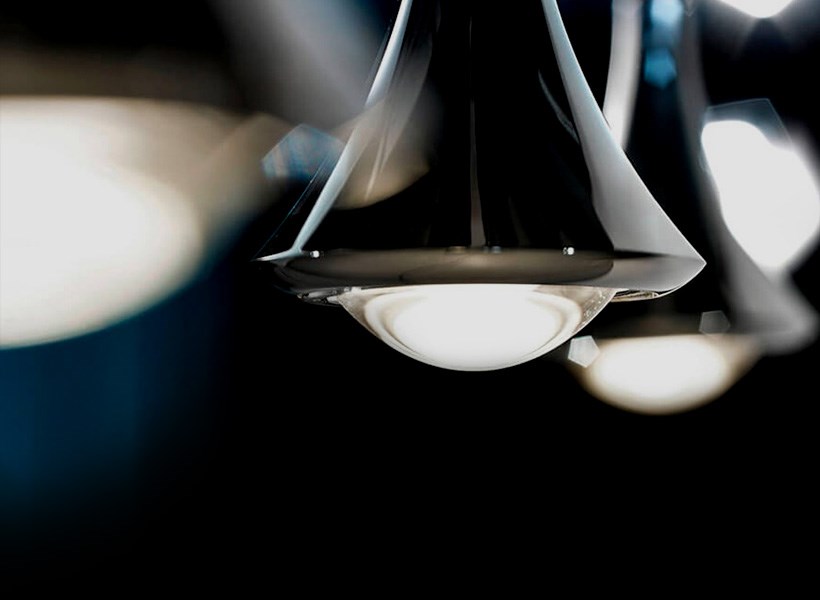 Lighting Sale - Close up of drop pendants against a dark background
