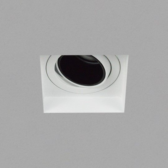 Plaster-In Recessed Downlights: Architectural recessed directional adjustable downlight plastered into the ceiling