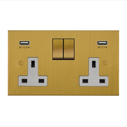 Focus SB Horizon Square Switched Socket Outlets alternative image