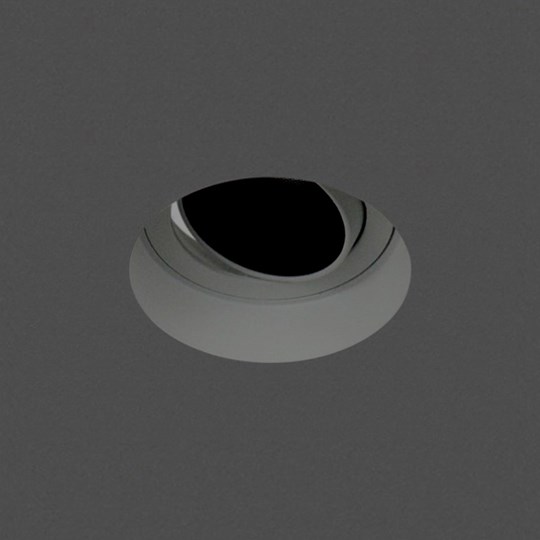 Shop Architectural Lighting - recessed plaster-in round adjustable downlight on grey background