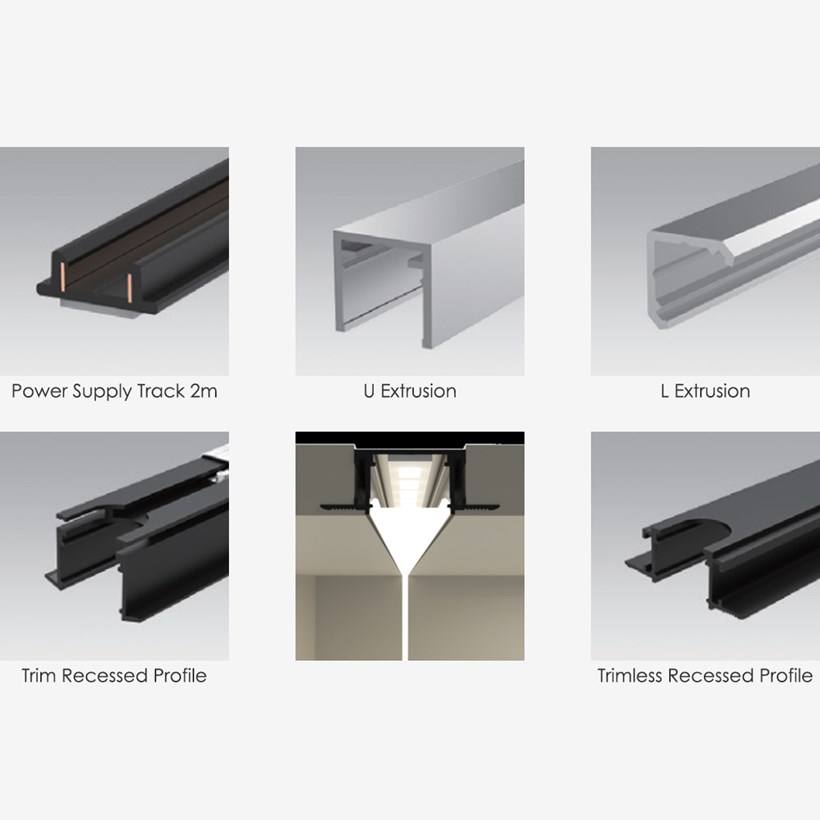 DLD Miniline Surface Mounted 24V Modular Track System | Darklight ...