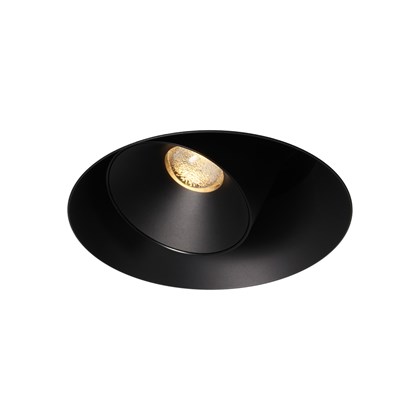 Prado Light + Ventilation Short Trimless Adjustable Downlight in black on white background