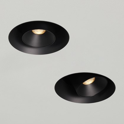 Prado Light + Ventilation Short Trimless Adjustable Downlight in black on white background alternative image