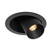 Prado Light + Ventilation Trim Long adjustable downlight in black cutout on white background