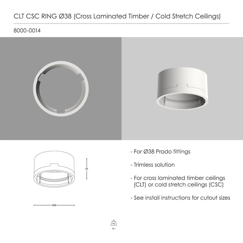 Prado Acrobat Micro Long Adjustable Plaster-In Downlight| Image:5