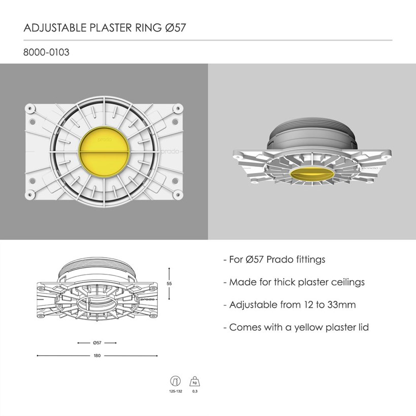 Prado Acrobat Mini Long Plaster-In Adjustable Spot Light| Image:6