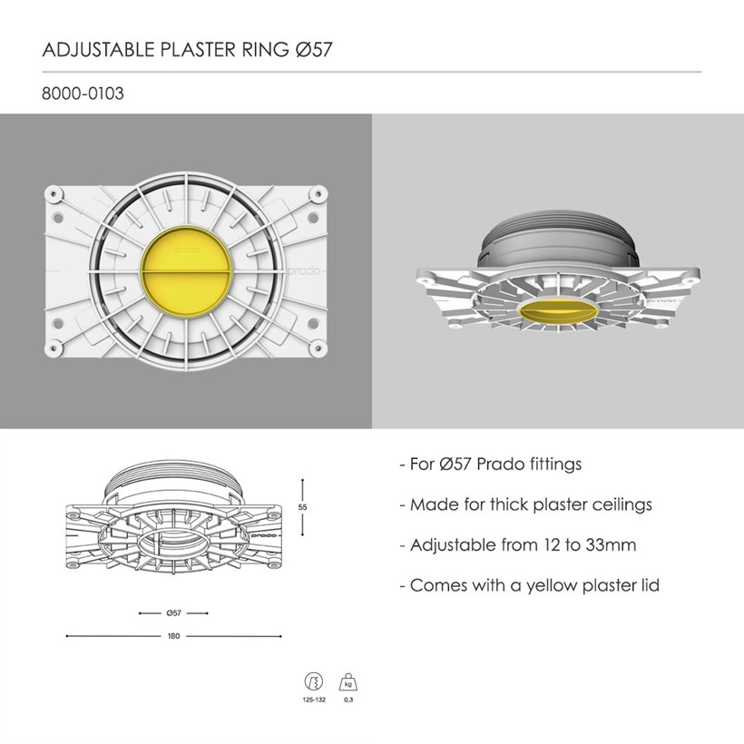 Plaster Rig Prado Invisible E27 Ceiling / Wall Light | Darklight Design | Lighting ...