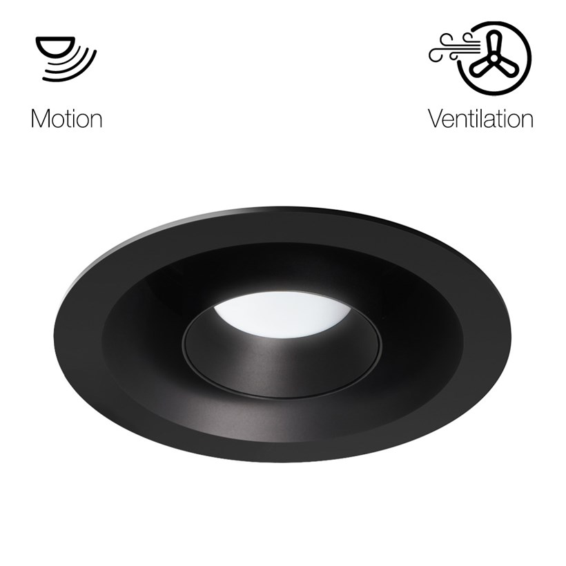 Prado Light + Motion + Ventilation Short Trim Adjustable Recessed Downlight| Image : 1
