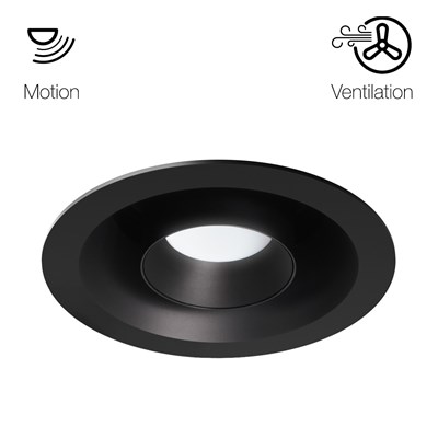 Prado Light + Motion + Ventilation Short Trim Adjustable Recessed Downlight