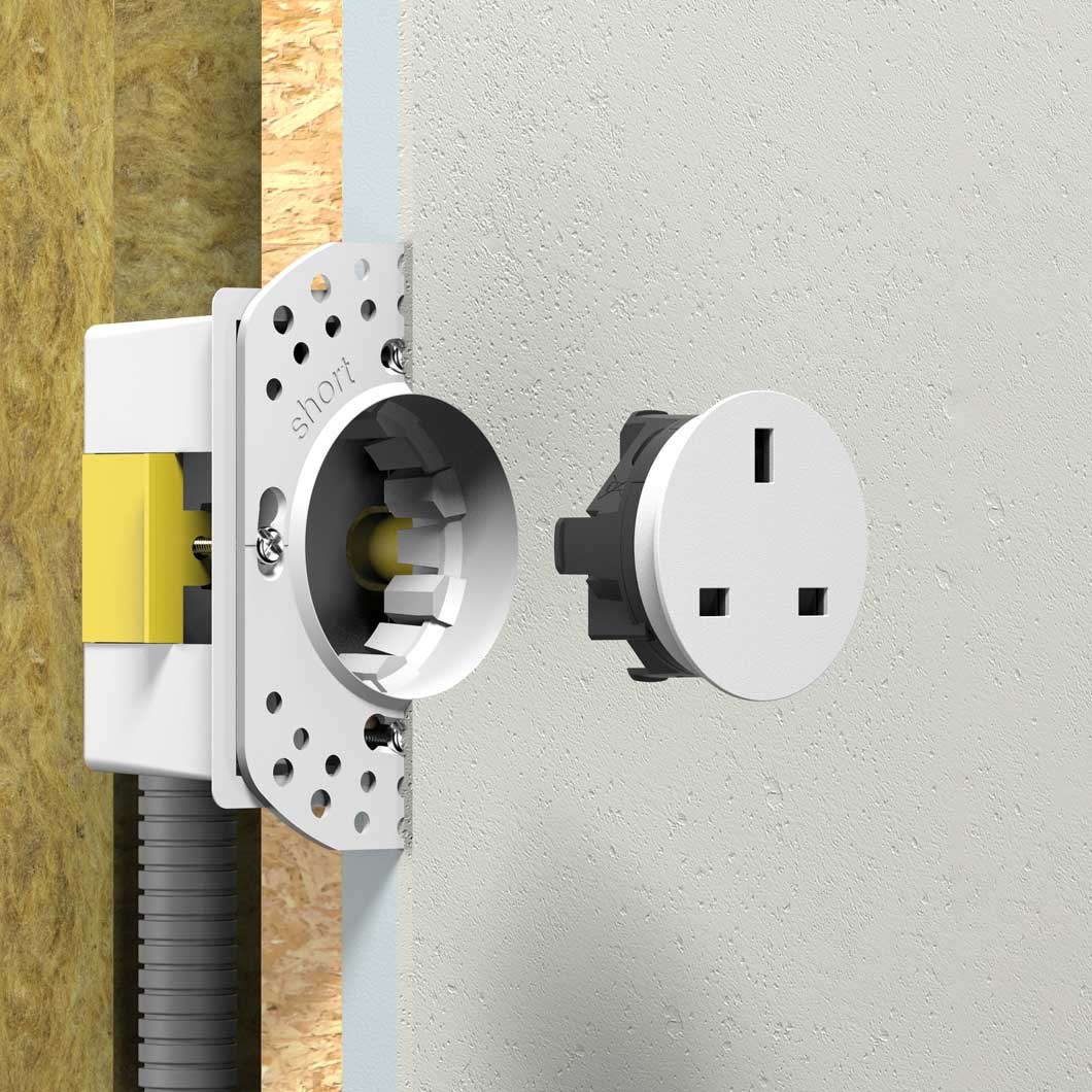 Rond Small Trim Retrofit Switchless Power Socket | Darklight Design ...