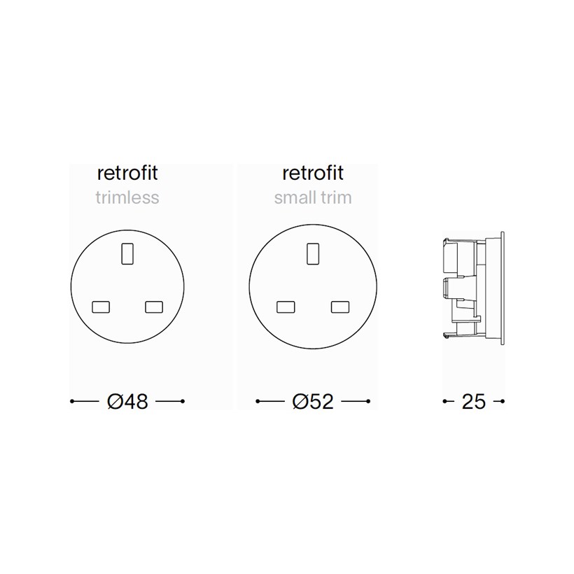 Rond Retrofit Power Socket| Image:8