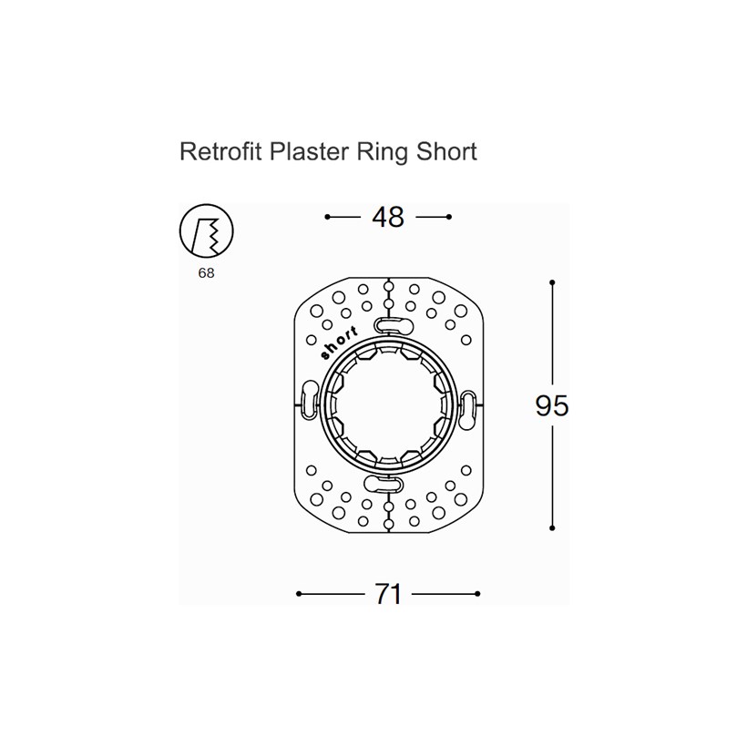 Rond Retrofit Plaster Ring Short| Image:4