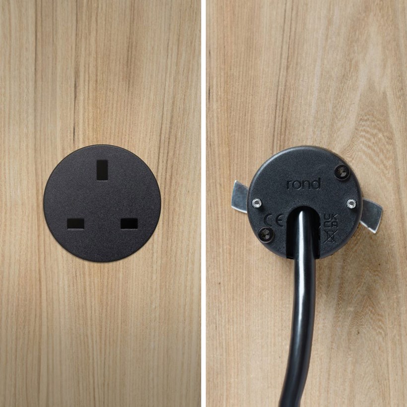 Rond Unifit Wired Switchless Power Socket | Darklight Design | Lighting ...