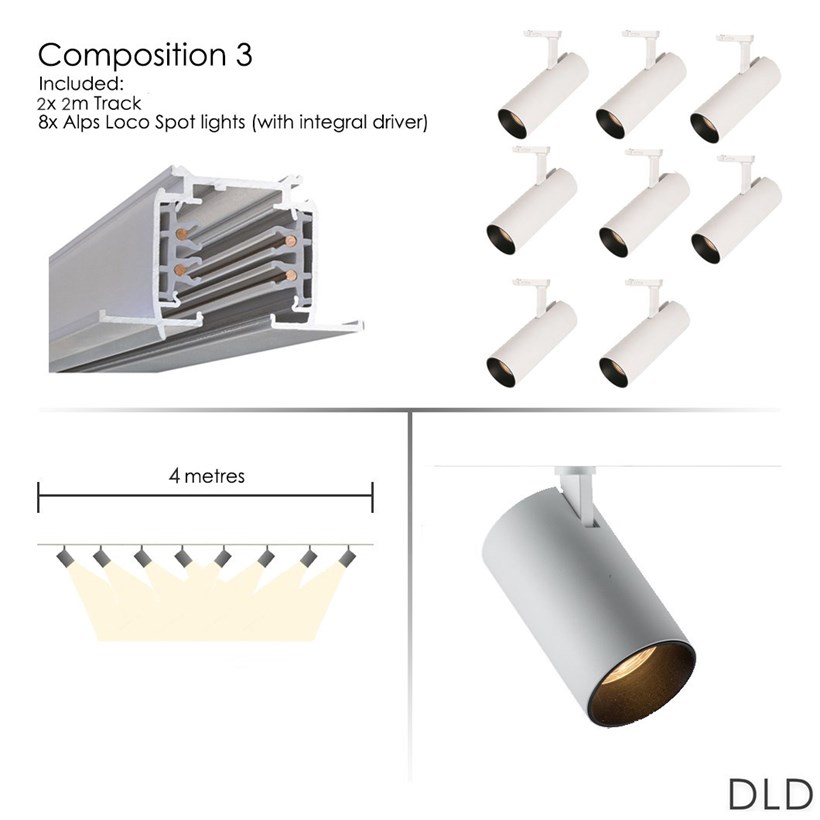 DLD Alps LED Recessed Mounted Track System Package - Next Day Delivery| Image:3