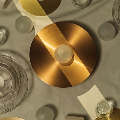 Contain Alba Simple LED Wall Light in brushed aged brass alternative image
