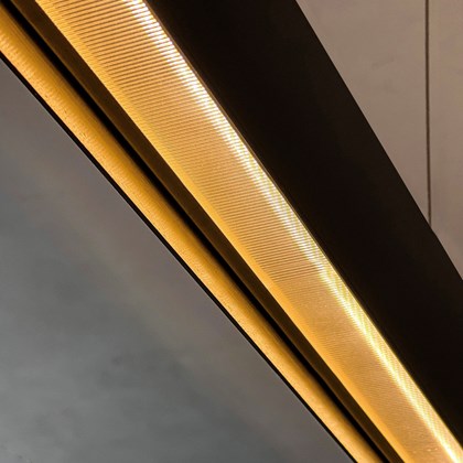 Contain H Linear LED Pendant in brushed brass alternative image