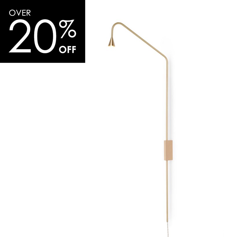 OUTLET Trizo21 Austere LED Brass Wall Light| Image : 1