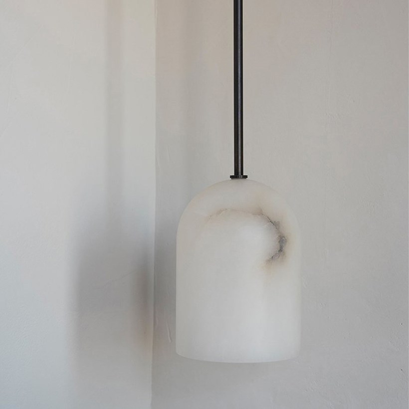 Contain Belfry Alabaster Tube Pendant | Image:1