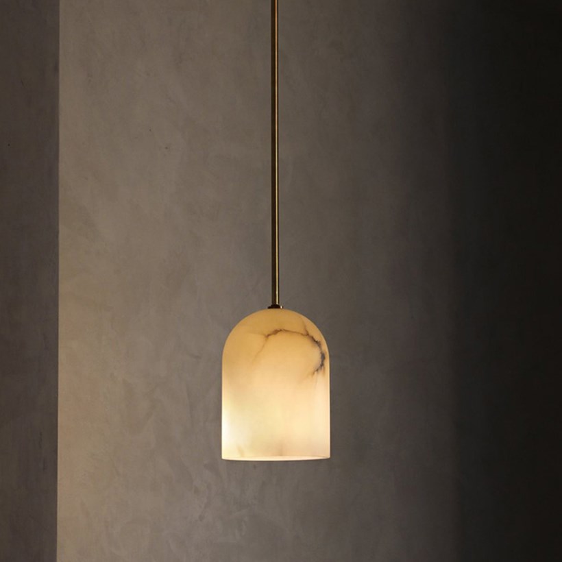 Contain Belfry Alabaster Tube Pendant | Image : 1