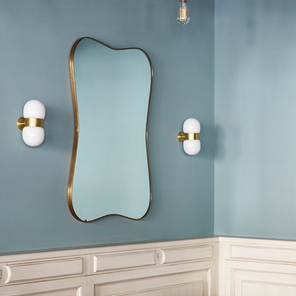 Contain Nuvol Double Brass Wall Light in blackened brass alternative image