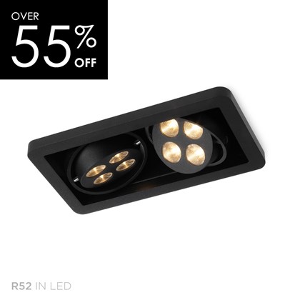 OUTLET Trizo21 R52 LED Black with Black Interior Recessed Directional Downlight