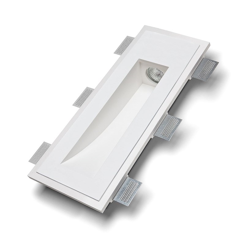 Recess Plaster 9010 Volta Mono 2414B GU10 Plaster In Recessed Wall Light | Darklight ...