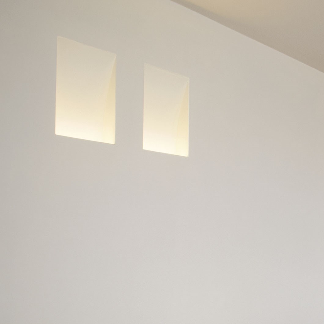 9010 Volta Large 2416C LED Plaster In Recessed Wall Light | Darklight ...