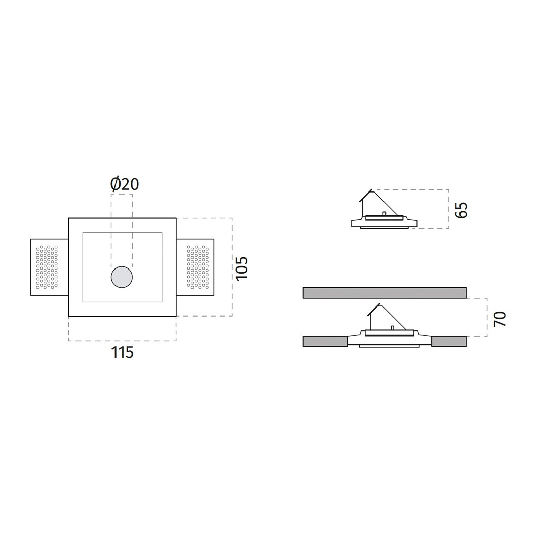 9010 Olo 4201 LED Plaster In Wall / Step Light | Darklight Design ...