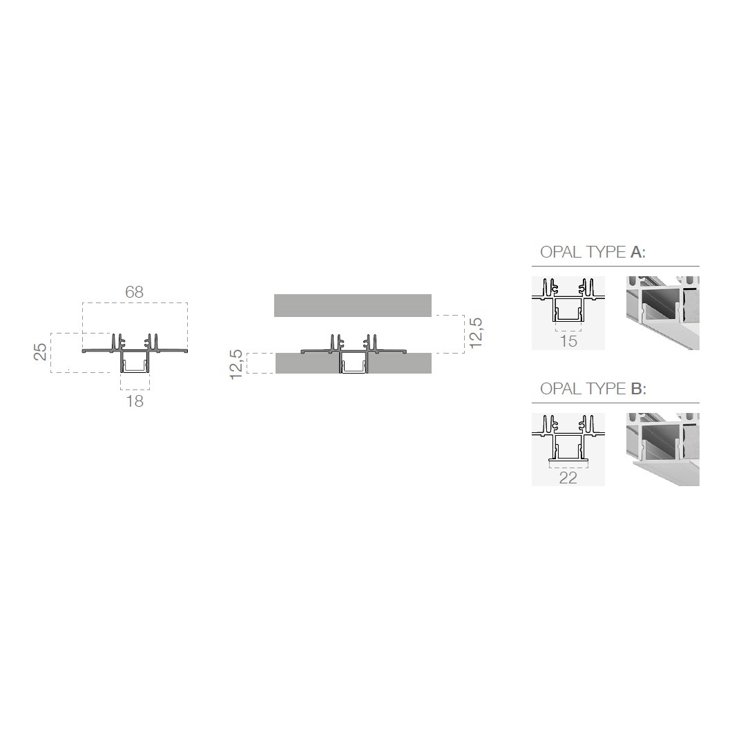 9010 Kuma P002 Plaster In Linear LED Profile | Darklight Design ...