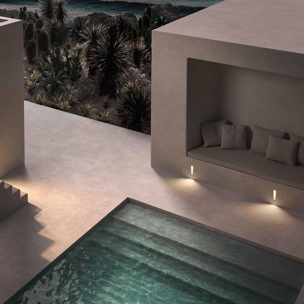 Recessed Cave 9010 Cave Big 1301C GU10 Outdoor Recessed Step / Low Level Wall Light ...