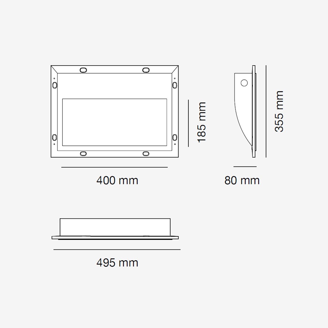 Recessed Cave 9010 Cave X 1301D LED Outdoor Recessed Step / Low Level Wall Light ...