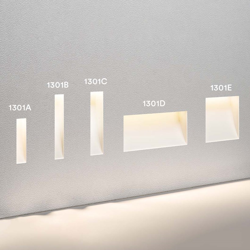 Level Lights Out Rought 9010 Cave S 1301E LED Outdoor Recessed Step / Low Level Wall Light ...