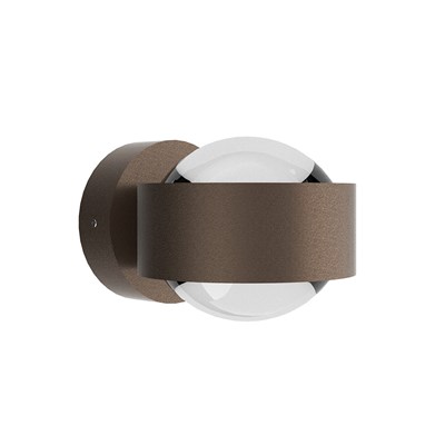 Top Light Puk Mini Outdoor Wall Light in soft brown