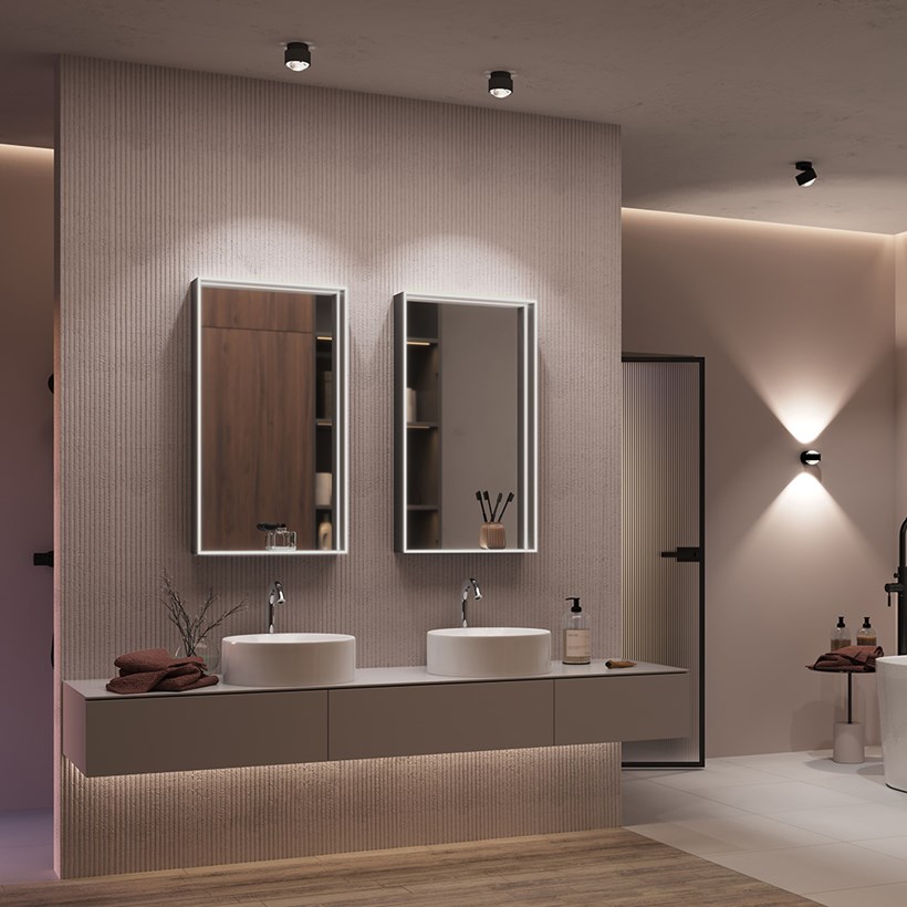 Top Light Deep Light IP44 LED Mirror | Darklight Design | Lighting ...