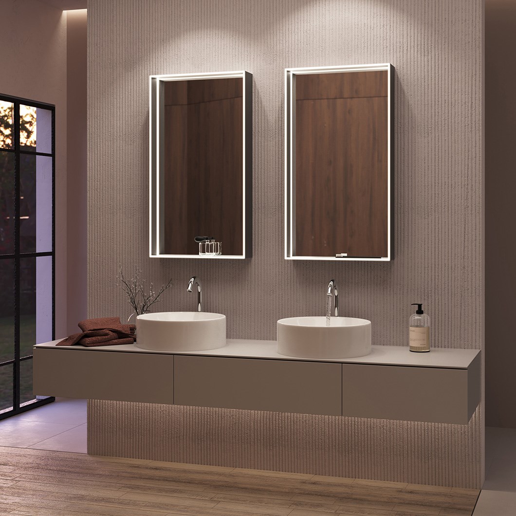 Top Light Deep Light IP44 LED Mirror | Darklight Design | Lighting ...