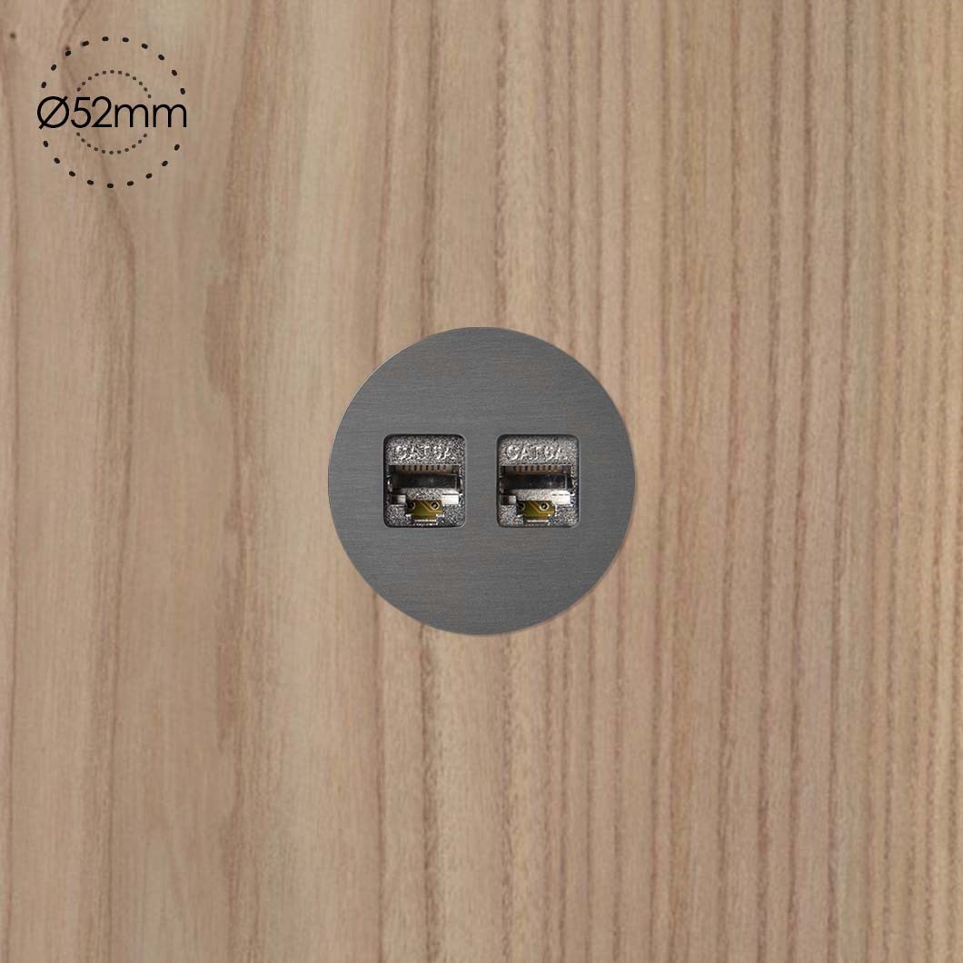 Rond Data Port Small Trim Multifit Wall Socket | Darklight Design ...