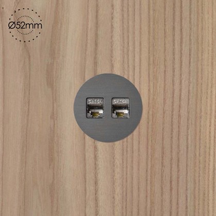 Rond Data Port Small Trim Multifit Wall Socket
