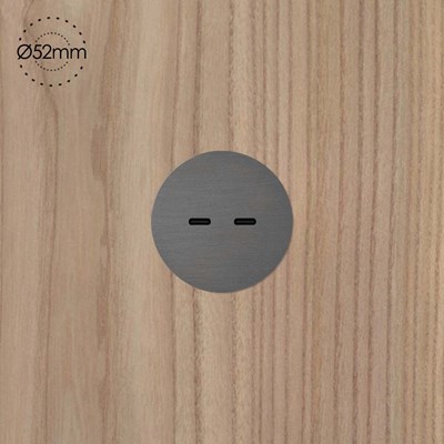 Rond USB-C Small Trim Multifit Wall Socket